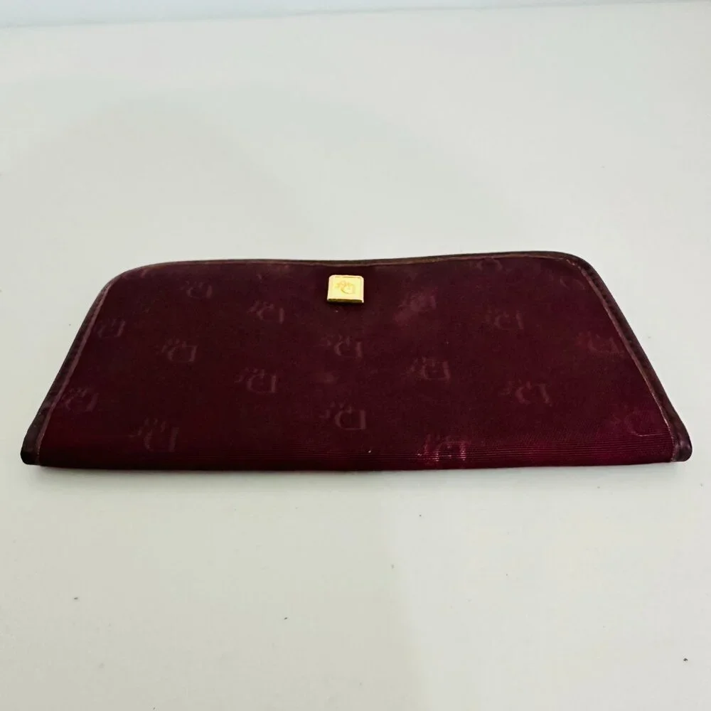 CHRISTIAN DIOR MONOGRAM JACQUARD AND LEATHER BIFOLD CHECKBOOK TRAVEL WALLET